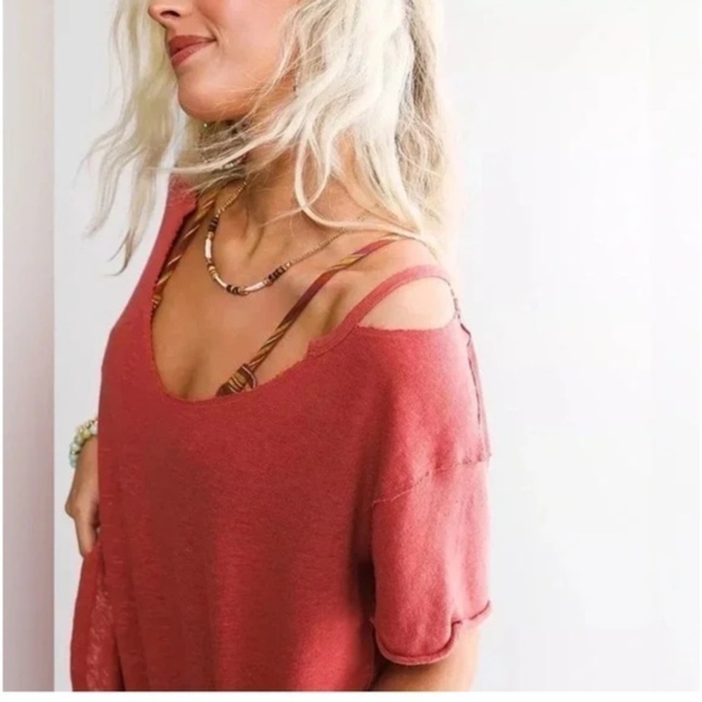 We the Free (Free People) Linen Blend Over U Top